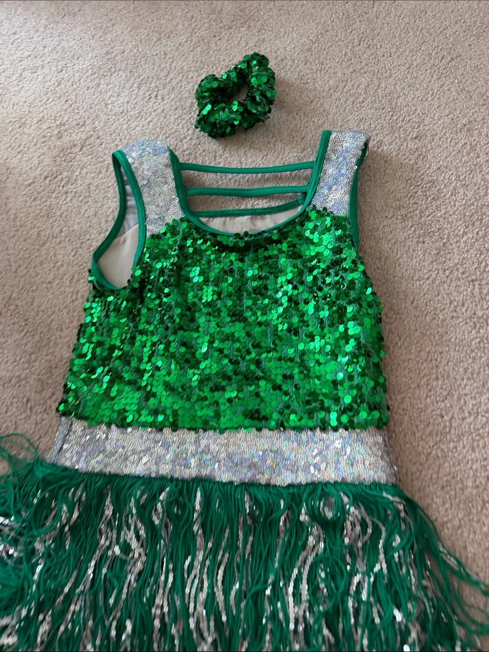 Weissman MC medium child- Sequin Fringe Dance Costume